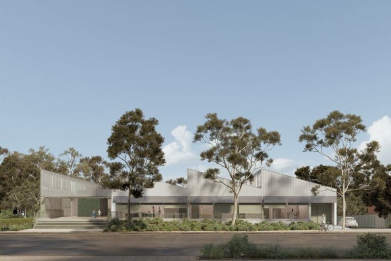 Render image of new childcare centre in Bass Hill