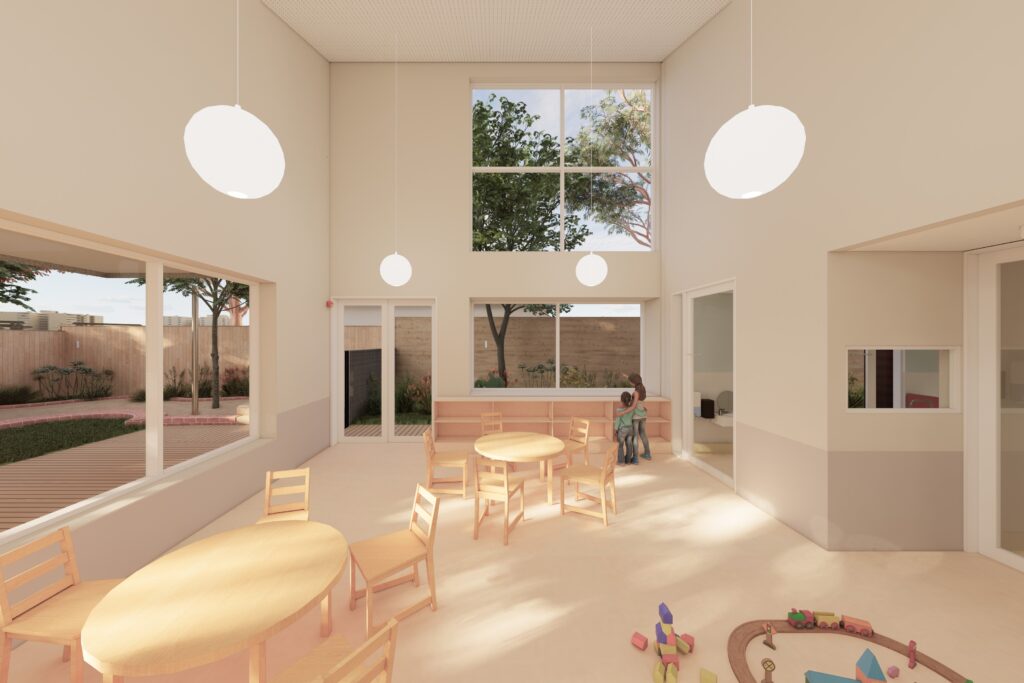 Artistic render of new Montessori Academy Childcare classroom in Punchbowl