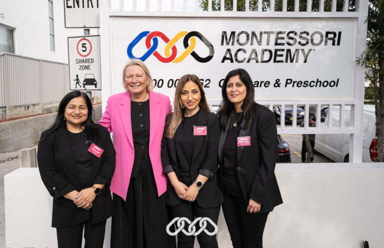 Leadership team and educator with MP Lynda Voltz at the Montessori Academy Auburn Open Day