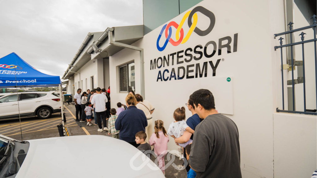 Exterior view of Montessori Academy during the Gregory Hills Childcare Grand Opening at 87 Lasso Road, Gregory Hills NSW.